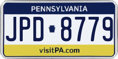 PA license plate JPD8779