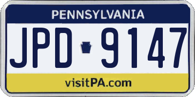 PA license plate JPD9147