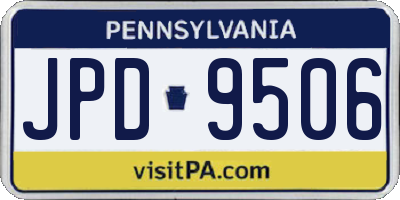 PA license plate JPD9506