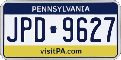 PA license plate JPD9627