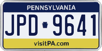 PA license plate JPD9641