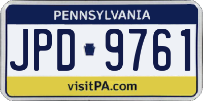 PA license plate JPD9761