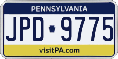 PA license plate JPD9775