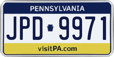 PA license plate JPD9971