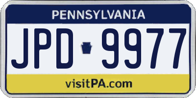 PA license plate JPD9977
