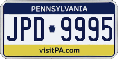 PA license plate JPD9995