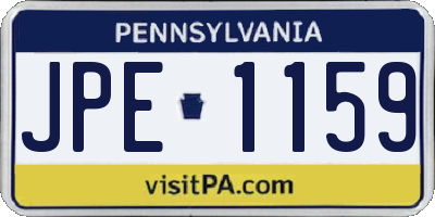 PA license plate JPE1159