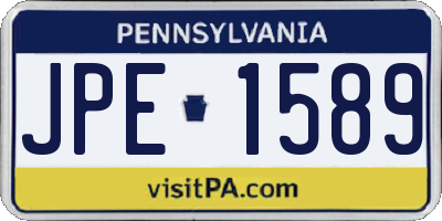 PA license plate JPE1589