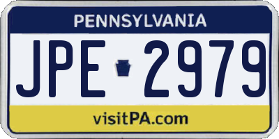 PA license plate JPE2979
