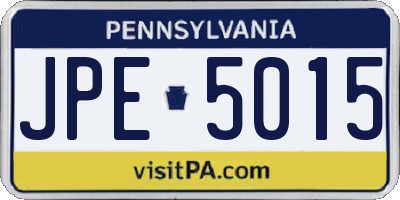 PA license plate JPE5015