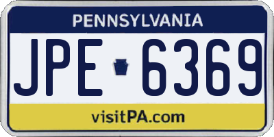 PA license plate JPE6369