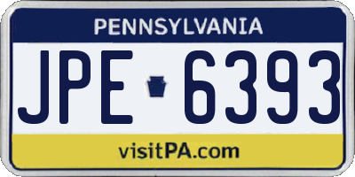 PA license plate JPE6393