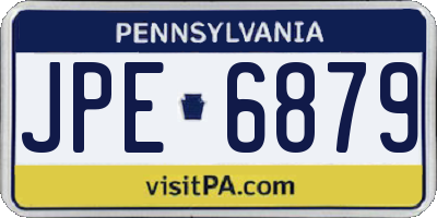 PA license plate JPE6879