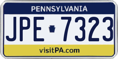 PA license plate JPE7323