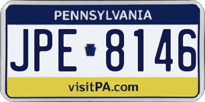 PA license plate JPE8146