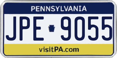 PA license plate JPE9055