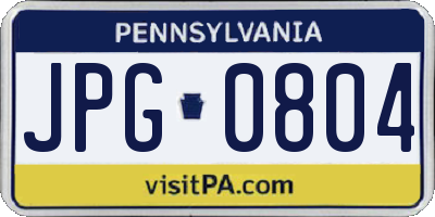 PA license plate JPG0804