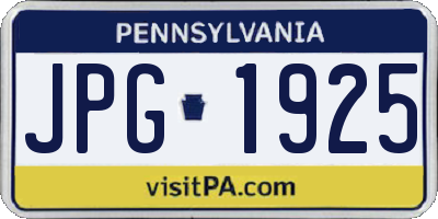 PA license plate JPG1925