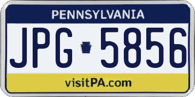 PA license plate JPG5856