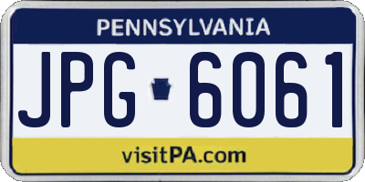 PA license plate JPG6061