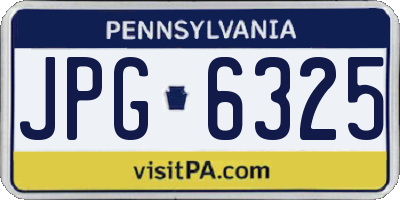 PA license plate JPG6325