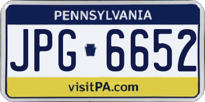 PA license plate JPG6652