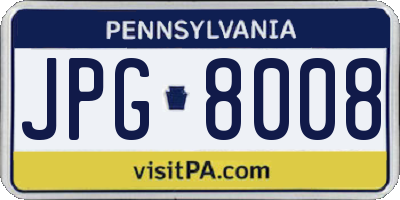 PA license plate JPG8008