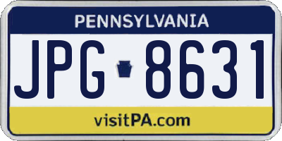 PA license plate JPG8631