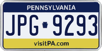 PA license plate JPG9293
