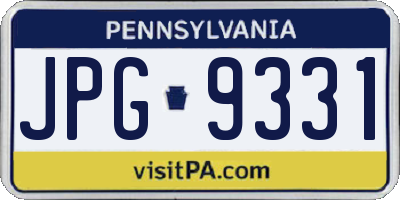 PA license plate JPG9331