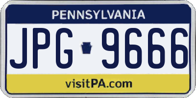 PA license plate JPG9666