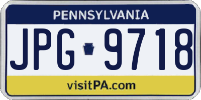 PA license plate JPG9718