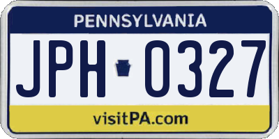 PA license plate JPH0327