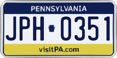 PA license plate JPH0351
