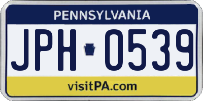 PA license plate JPH0539