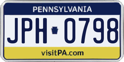 PA license plate JPH0798