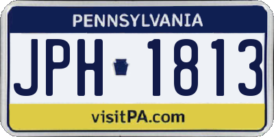 PA license plate JPH1813