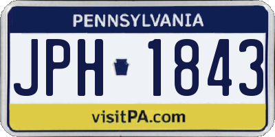 PA license plate JPH1843