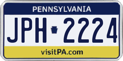 PA license plate JPH2224
