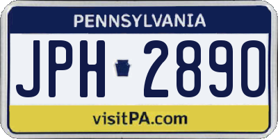 PA license plate JPH2890