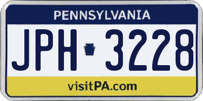 PA license plate JPH3228