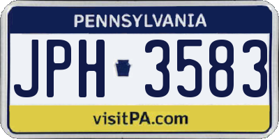 PA license plate JPH3583