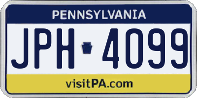 PA license plate JPH4099