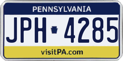 PA license plate JPH4285