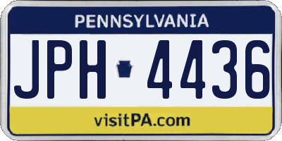 PA license plate JPH4436