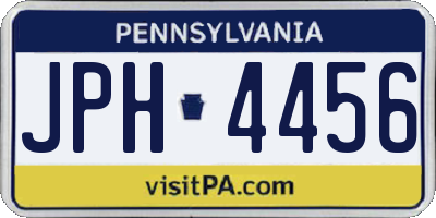 PA license plate JPH4456
