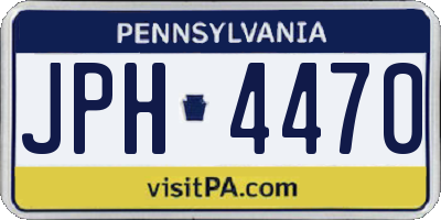 PA license plate JPH4470