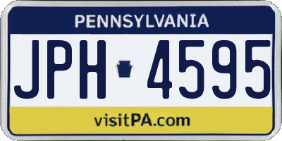 PA license plate JPH4595