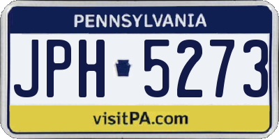 PA license plate JPH5273
