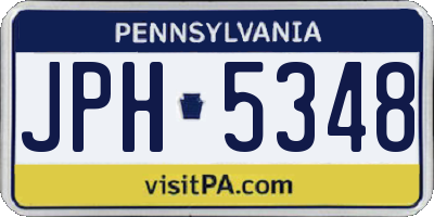 PA license plate JPH5348